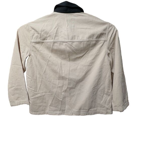 Zara Tan Utility Jacket with Black Collar - Picture 3 of 7